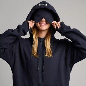 NWT Comfrt DND Airplane zipup Navy